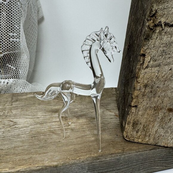 Vintage Hand-Blown Glass Horse Figurine - Picture 4 of 4